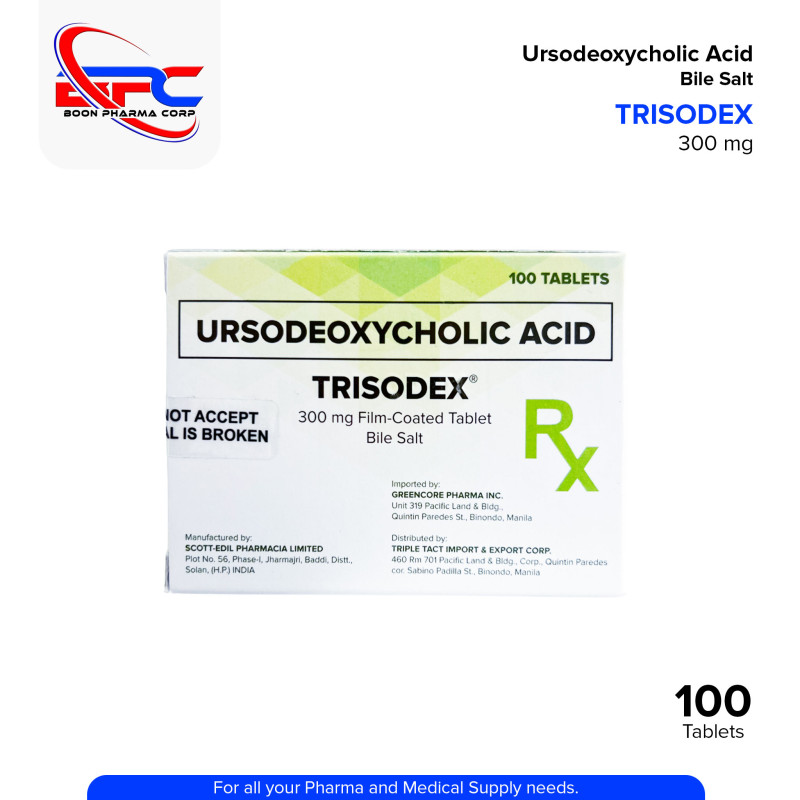 TRISODEX Ursodeoxycholic Acid 300mg Film Coated Tablets 100's