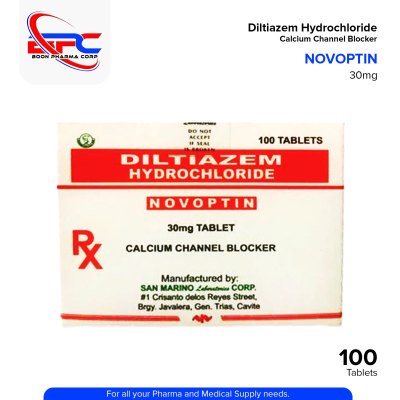 NOVOPTIN Diltiazem Hydrochloride 30mg Tablet 100's