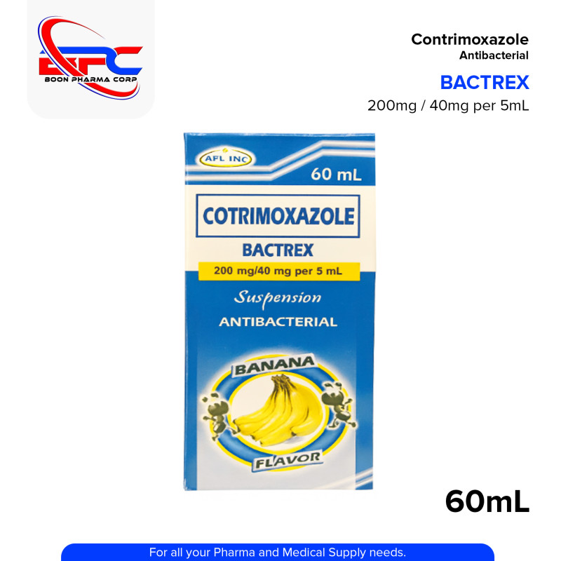 BACTREX Cotrimoxazole 200mg/40mg/5ml Suspension 60ml