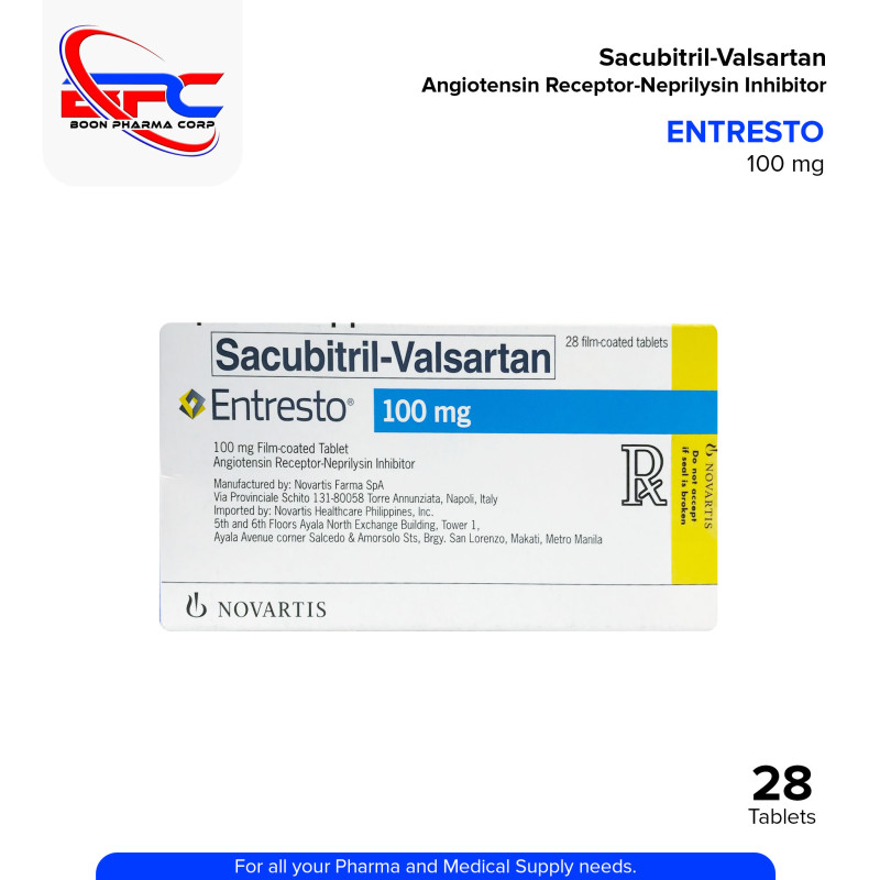 Sacubitril - Valsartan (Entresto) 100mg Film Coated Tablet 28's