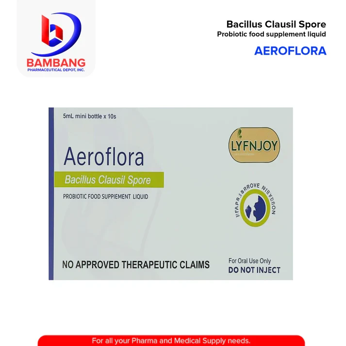AEROFLORA Bacillus Clausii Spore Probiotic Food Supplement Liquid 5ml Mini Bottle x 10's