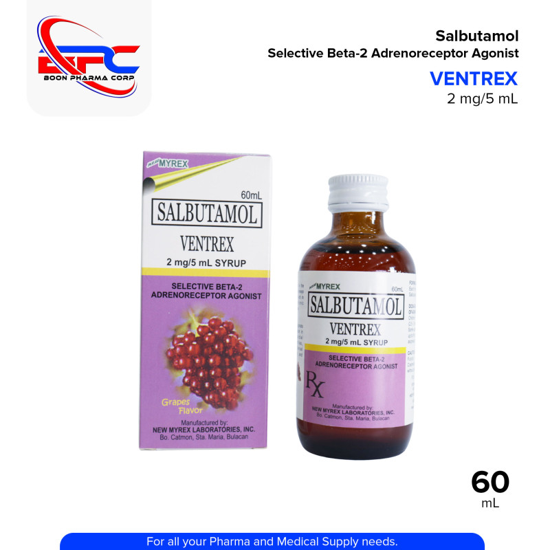 Salbutamol (Ventrex) 2mg/5ml Syrup 60ml
