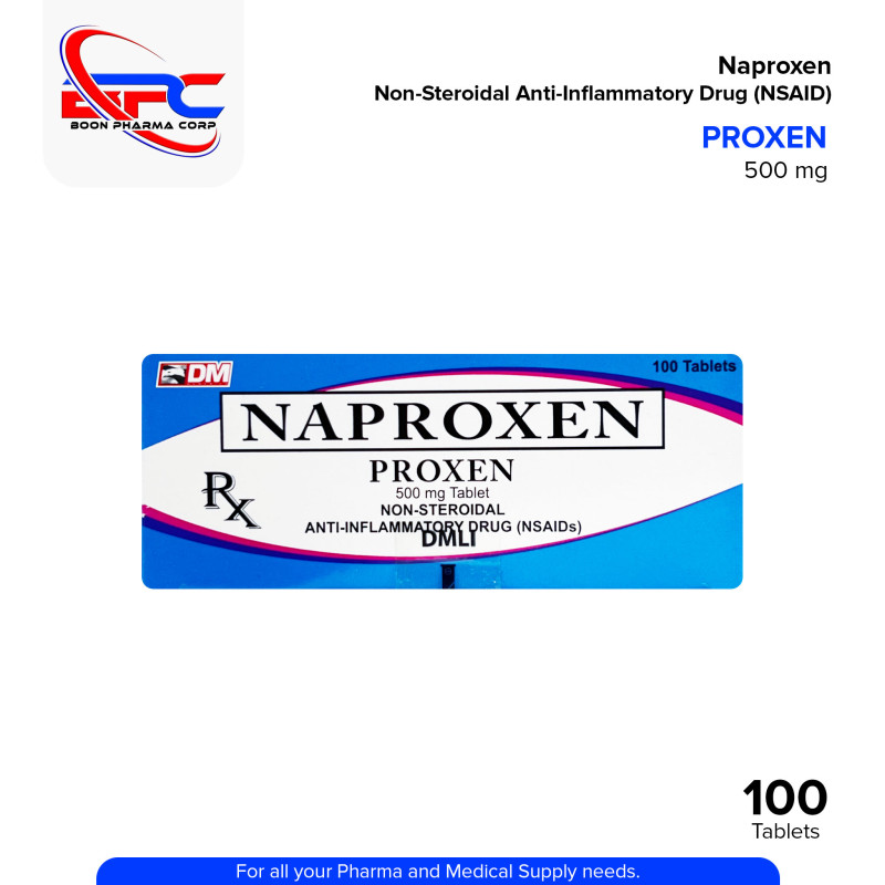 PROXEN Naproxen Non Steroidal Anti Inflammatory Drug NSAIDS 500 mg Tablet 100's