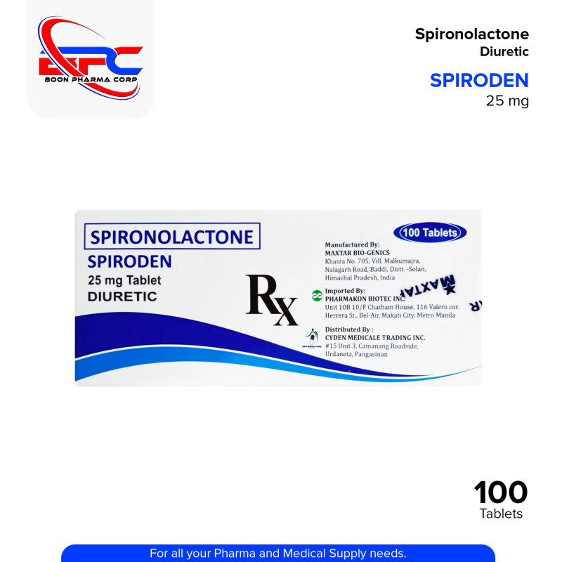 SPIRODEN Spironolactone 25mg Diuretic Tablet 100s