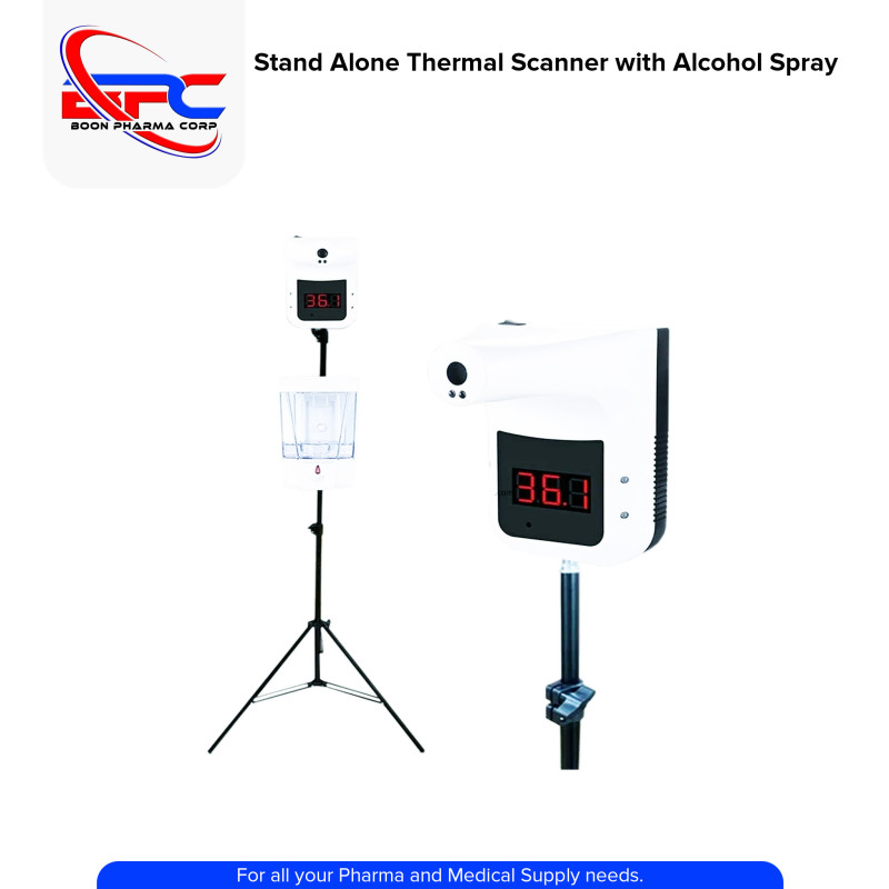 Stand Alone Thermal Scanner with Alcohol Spray