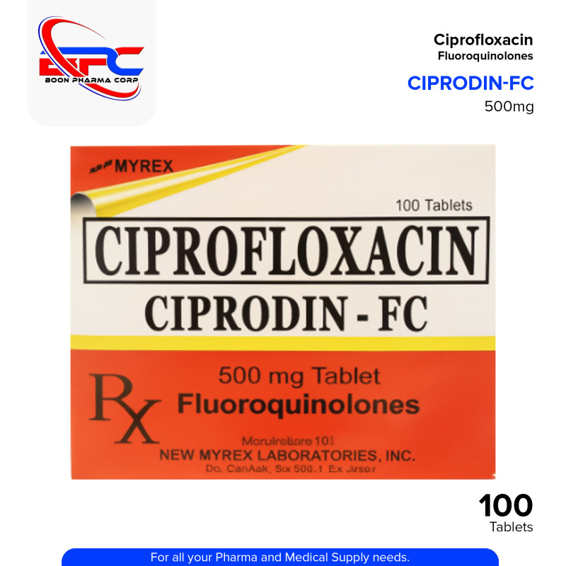 CIPRODIN FC Ciprofloxacin 500mg Tablet 100's