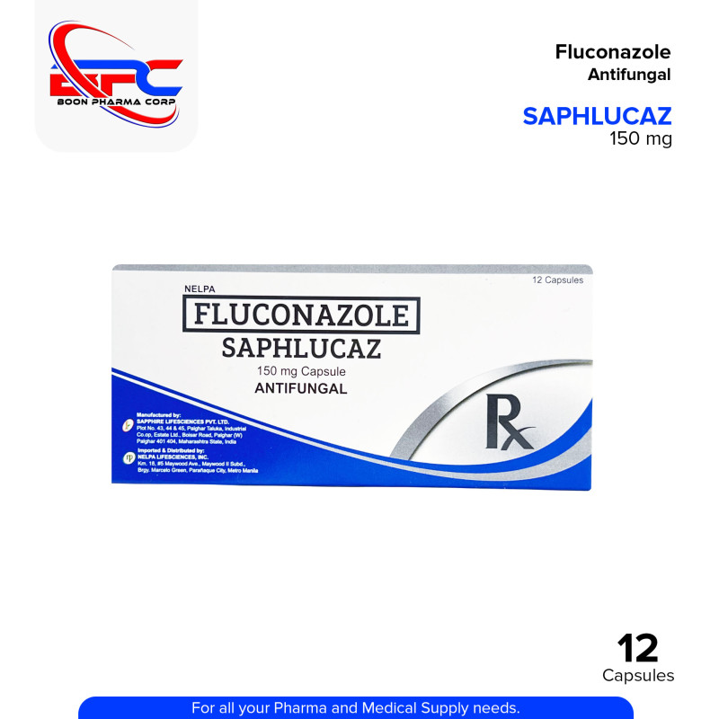 SAPHLUCAZ Fluconazole Antifungal 150 mg Capsule 12's