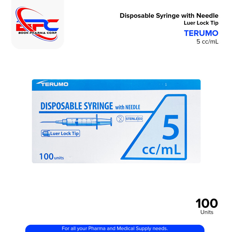 TERUMO Disposable Syringe with Needle 5CC/ml 100's