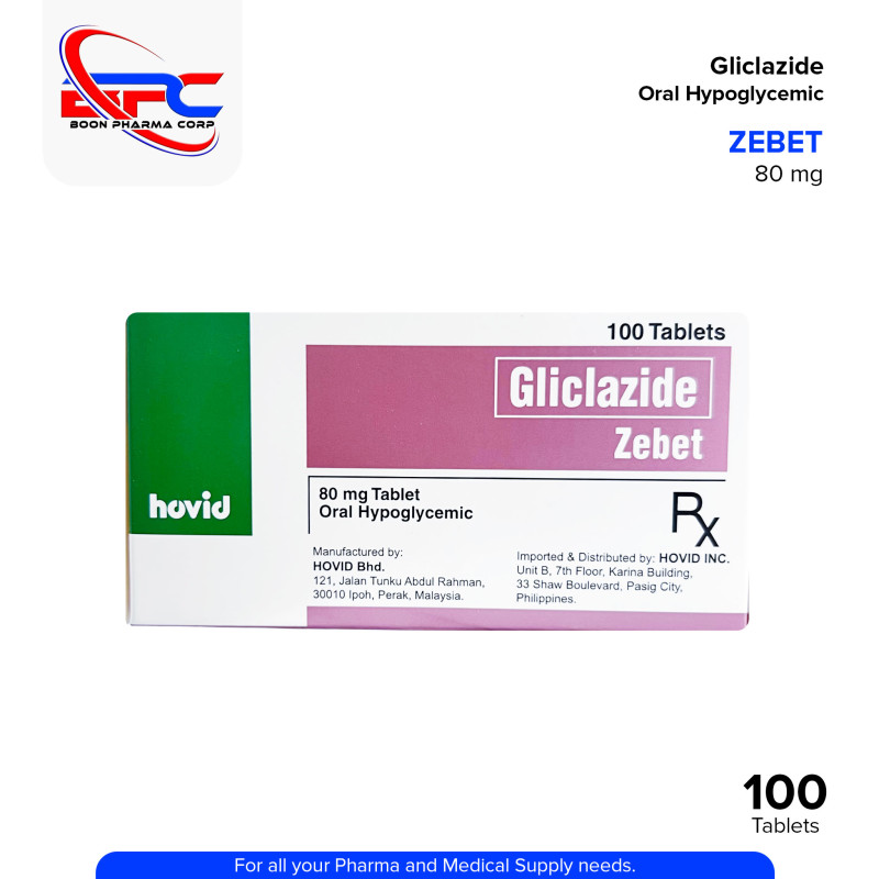 ZEBET Gliclazide Oral Hypoglycemic 80 mg Tablet 100's