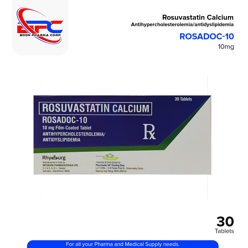ROSADOC-10 ROSUVASTATIN CALCIUM 10MG 30'S TAB