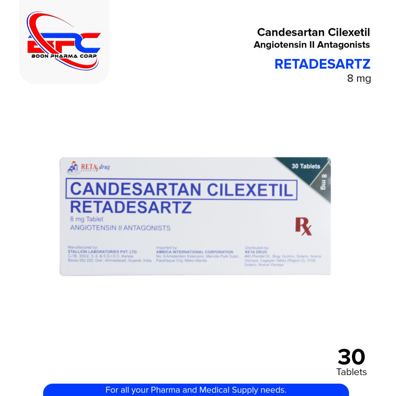 Candesartan Cilexetil (Retadesartz) 8mg Tablet 30's