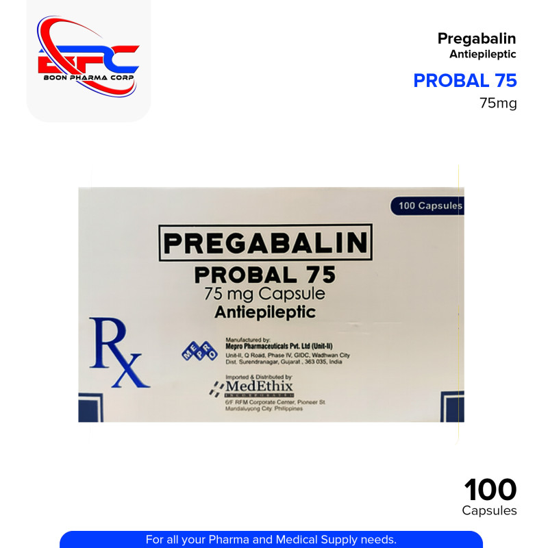 PROBAL 75 Pregabalin 75mg Capsule 100's