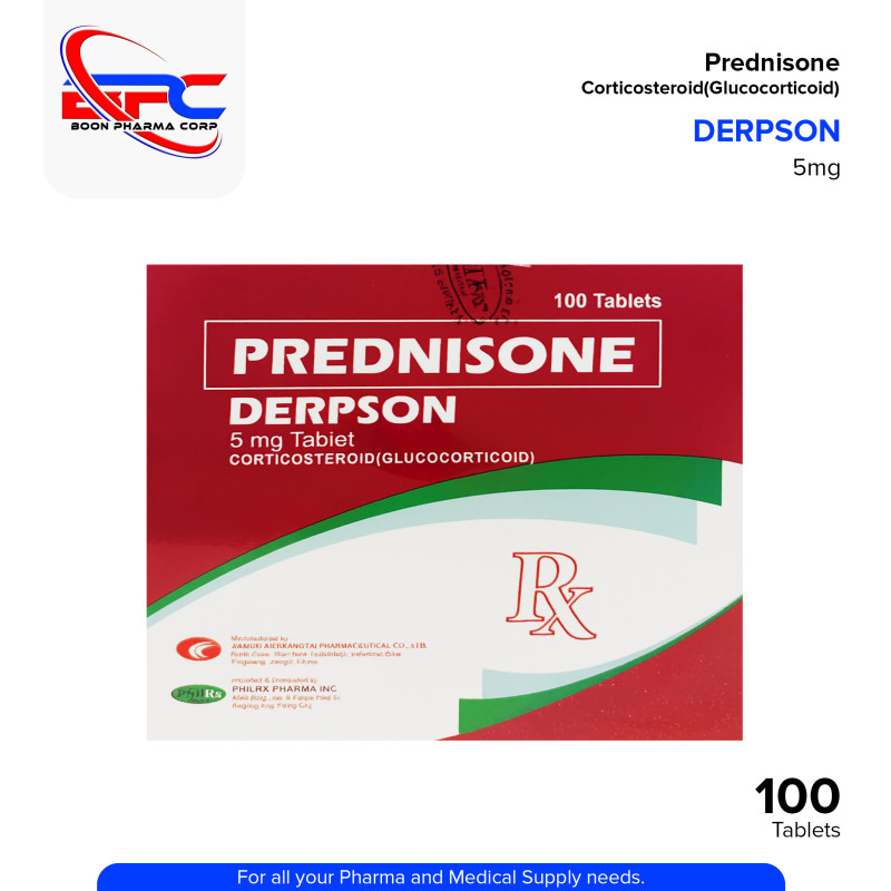 DERPSON Prednisone 5mg Tablet 100's