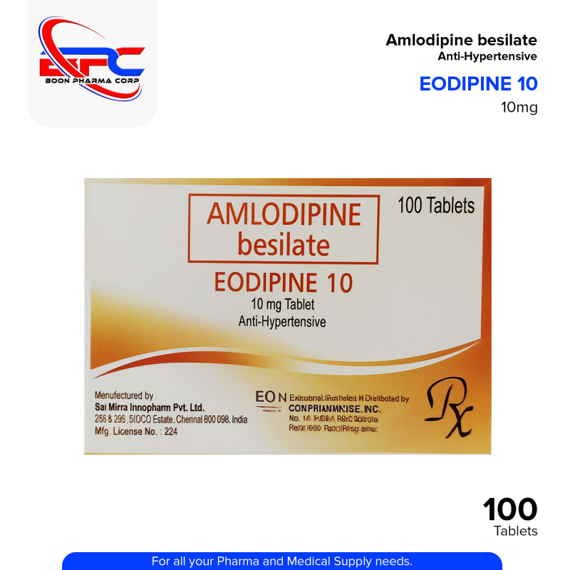 EODIPINE 10 Amlodipine Besilate 10mg Tablet 100's
