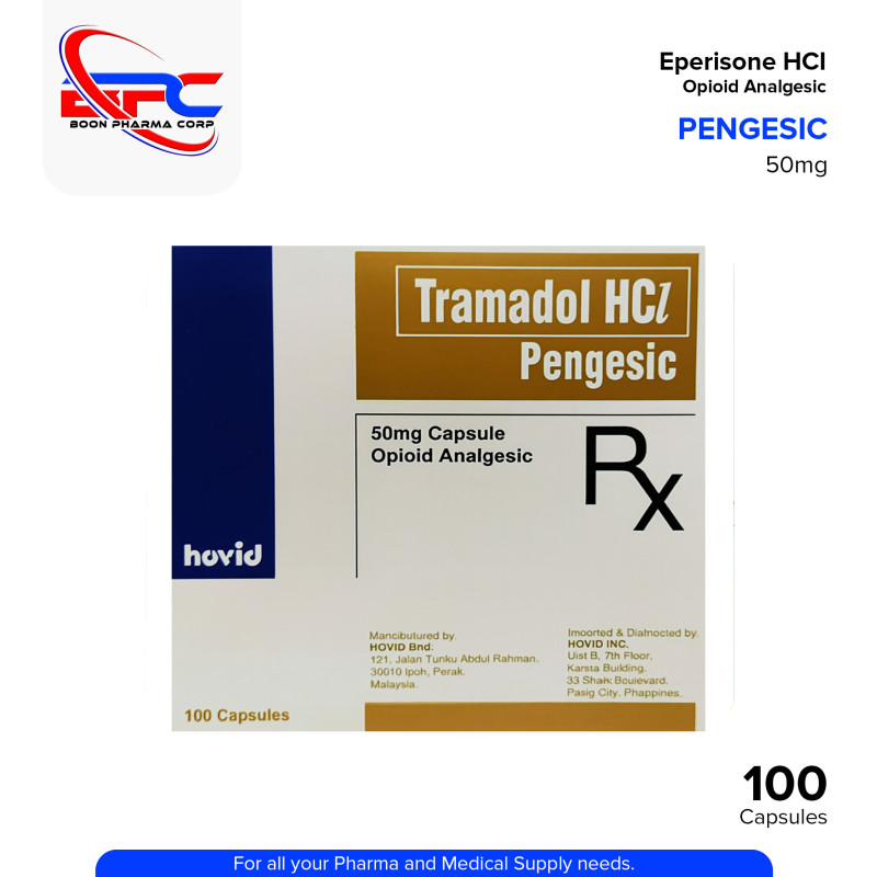PENGESIC Tramadol HCI 50mg Opioid Analgesic Capsules 100's