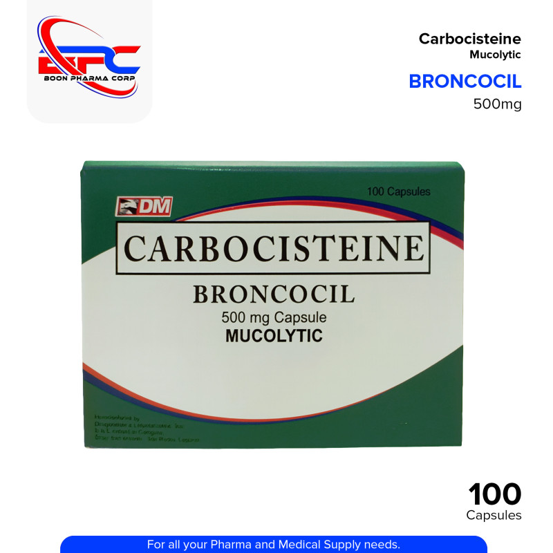 BRONCOCIL Carbocisteine 500mg Mucolytic Capsule 100's