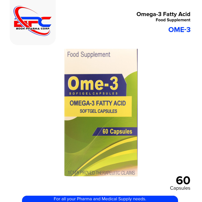OME-3 Omega 3 Fatty Acid Softgel Capsule 60's