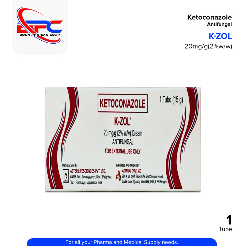 K-ZOL Ketoconazole 20mg/g (2% w/w) Antifungal Cream 15g