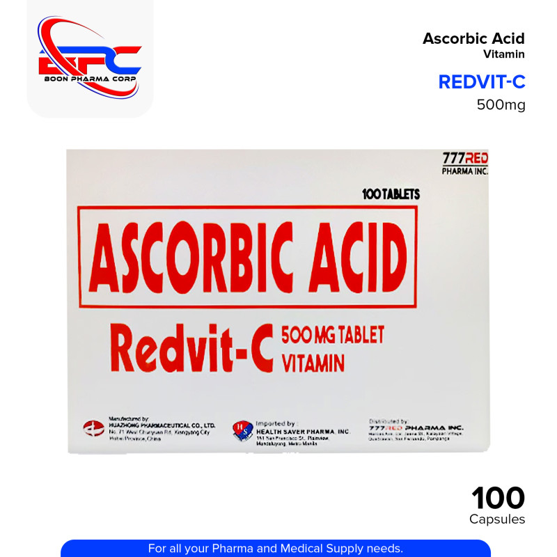 REDVIT C Ascorbic Acid 500mg Tablet 100's