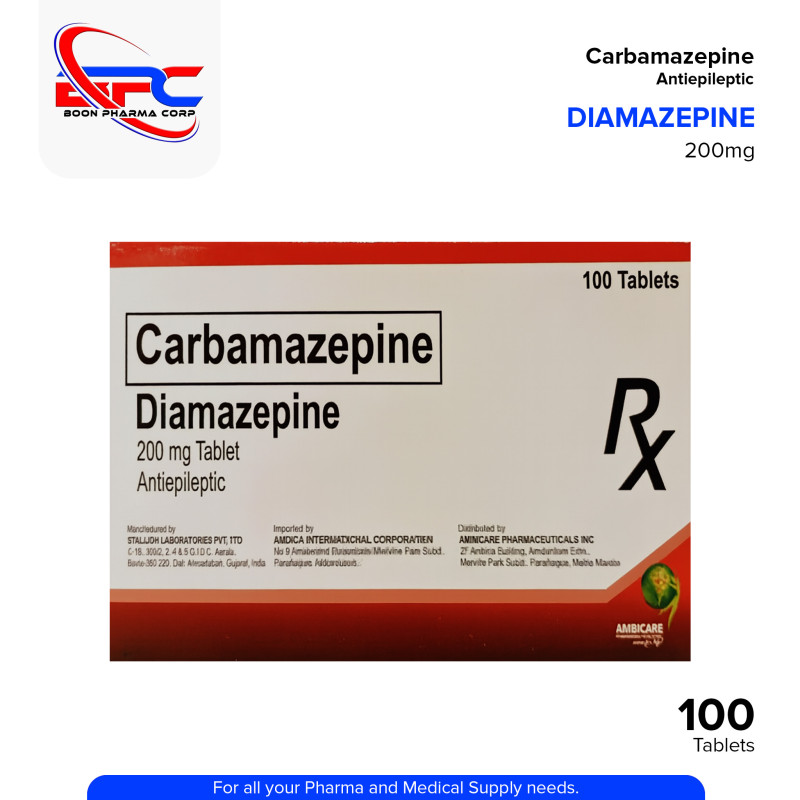 DIAMAZEPINE Carbamazepine 200mg Tablet 100's