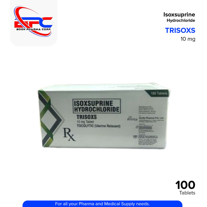 TRISOXS Isoxsuprine Hydrochloride 10mg Tablet 100's