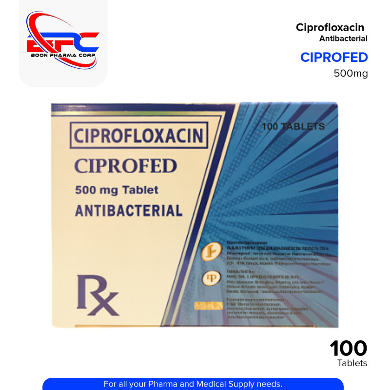 CIPROFED Ciprofloxacin 500mg Tablet 100's