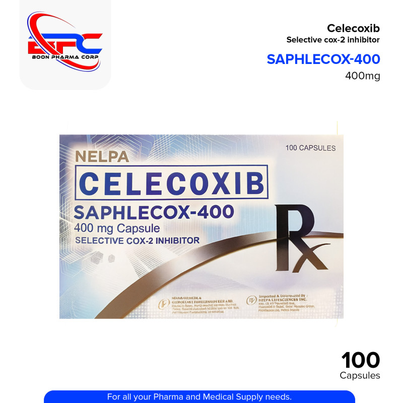 SAPHLECOX 400 Celecoxib 400mg Selective Cox 2 Inhibitor Capsule 100's