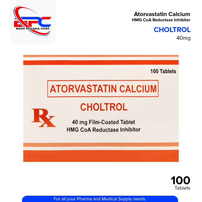 CHOLTROL Atorvastatin Calcium 40mg Film Coated Tablet 100's