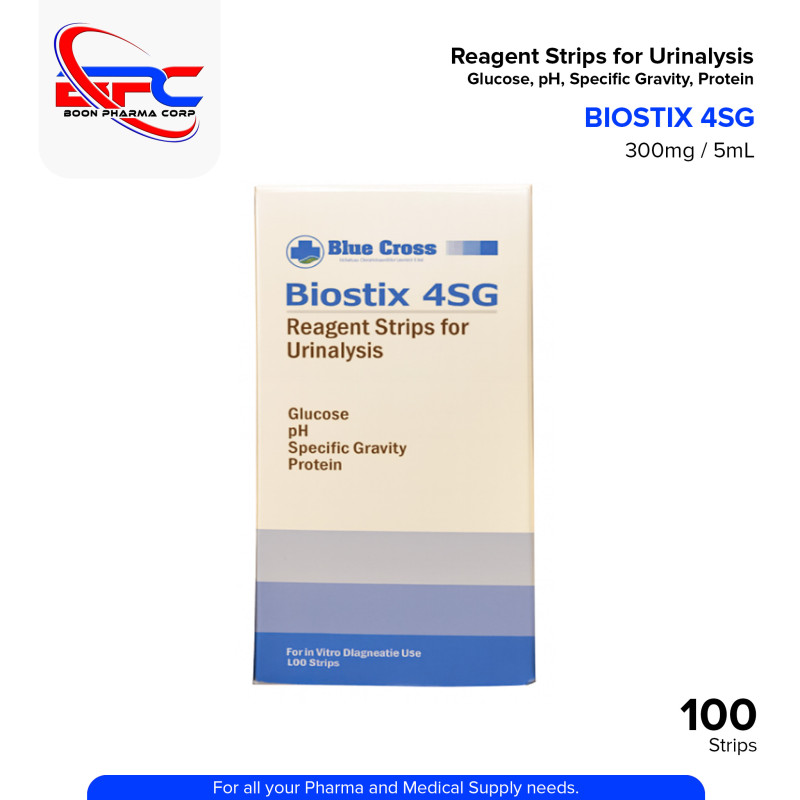 BIOSTIX 4SG Reagent Strips for urinalysis Glucose pH Specific Gravity Protein Strips 100's