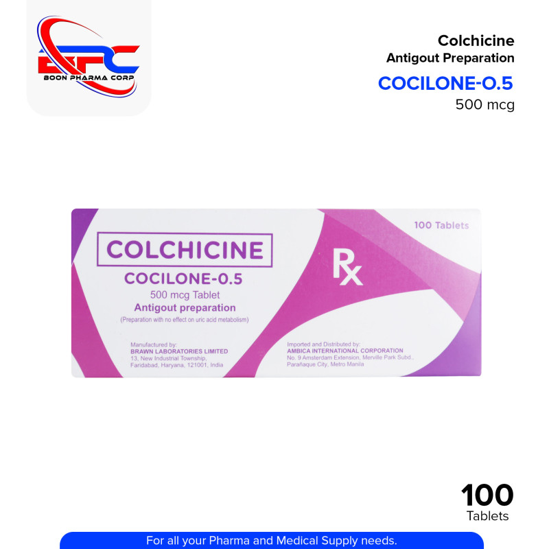 Colchicine (Cocilone- 0.5) 500mcg Tablet 100's