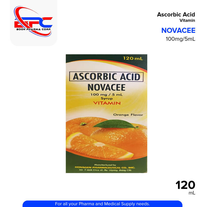 NOVACEE Ascorbic Acid 100mg / 5ml Syrup 120ml