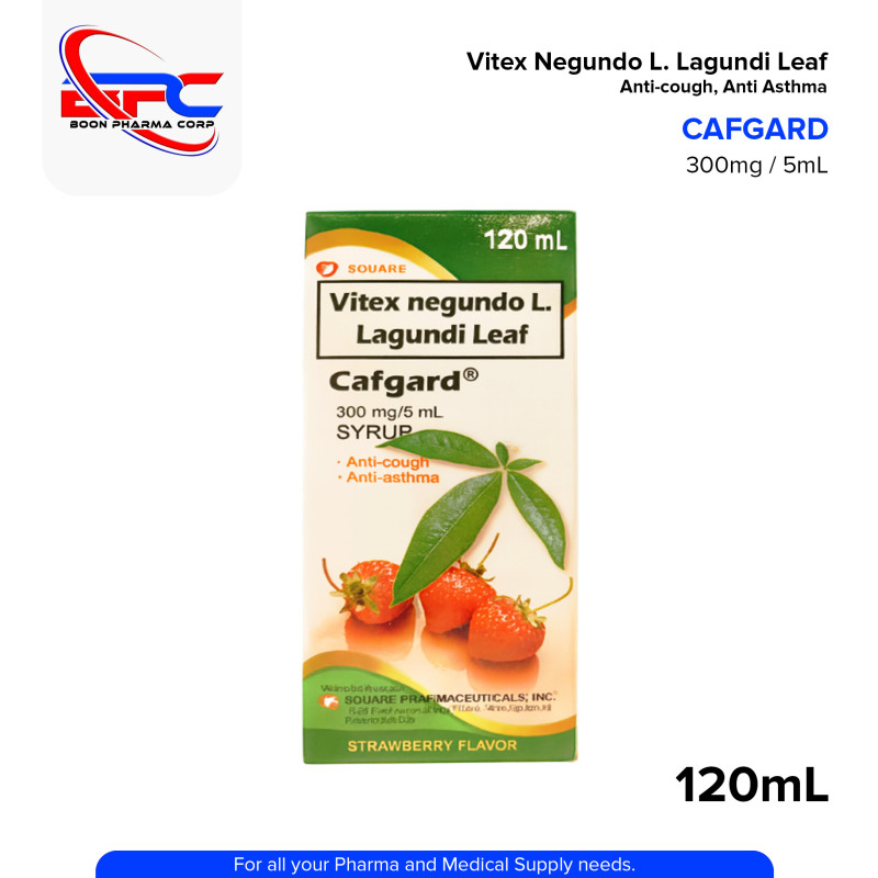 CAFGARD Lagundi Leaf Vitex Negundo L. 300mg/5ml Syrup 120ml